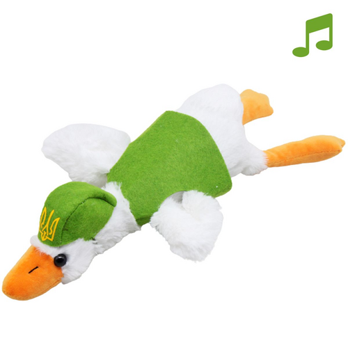 М'яка іграшка-подушка Копиця Гусь патріот "Ой у лузі..." 60 см (00276-9510) - фото 2