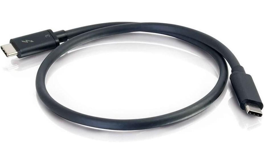 Кабель для передачі даних C2G USB-C - Thunderbolt 3 0,5 м Чорний (CG88837) - фото 2