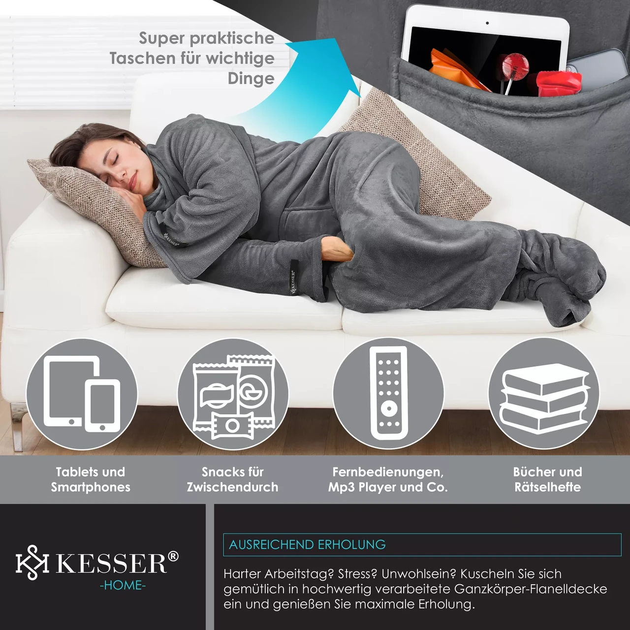 Одеяло-плед KESSER 170x140 см (225262457139dgr-170x140) - фото 6