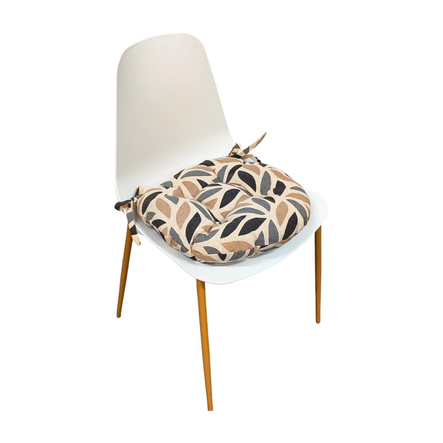 Подушка для стула eGarden GEO круглая холофайбер с завязками 40х8 см (5659) Подушка для стула eGarden GEO круглая холофайбер с завязками 40х8 см (5659)