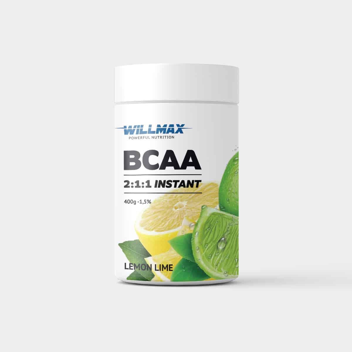 Аминокислоты BCAA Бсаа Willmax BCAA 2:1:1 Instant 400 г Лимон-лайм (7113) - фото 1