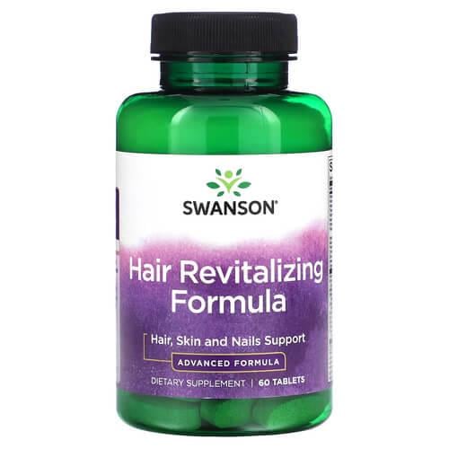 Комплекс для кожи/волос и ногтей Swanson Hair Revitalizing Formula 60 табл. (SWU766)