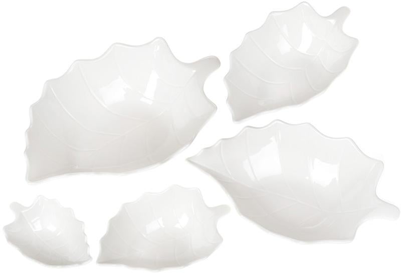 Набір фарфорових салатників White City Лист 2 шт. 1200 мл Білий - фото 3 Набір фарфорових салатників White City Лист 2 шт. 1200 мл Білий - фото 3