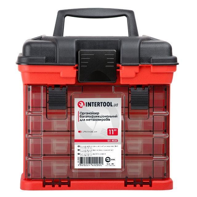 Органайзер для інструментів Intertool та метизів з висувними секціями 11" 279x184x260 мм (BX-4020)