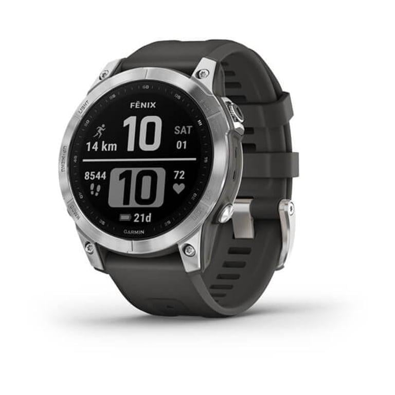 Смарт-годинник Garmin Fenix 7 Silver with Graphite Band (010-02540-00/01)
