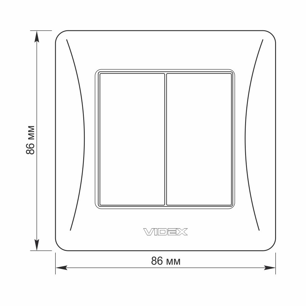 Двухклавишный выключатель с повышенной огнеупорностью Videx Binera VF-BNSW2-W Белый - фото 5