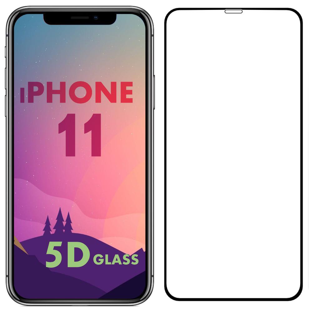 5D стекло iPhone 11 (Защитное Full Glue) Black (10680)