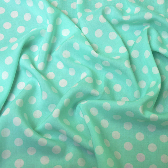 Тканина штапель IDEIA Горошок 1,5 м М'ятний (2200004104430)