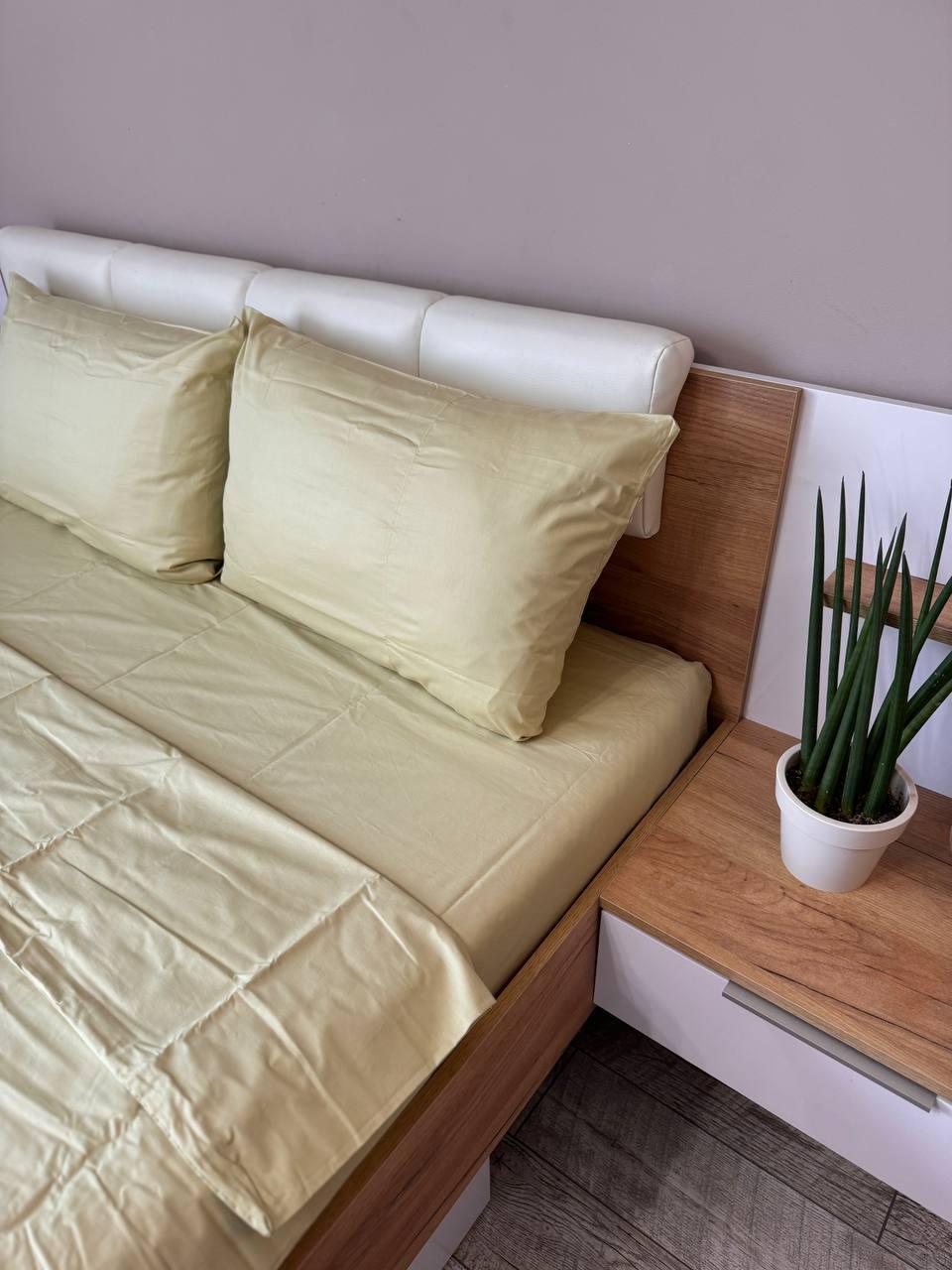 Постільна білизна сатин сімейний 150х220 см наволочки 70х70 см 2 шт. Кремовий (Д-Al-satin-004-04) - фото 8 Постільна білизна сатин сімейний 150х220 см наволочки 70х70 см 2 шт. Кремовий (Д-Al-satin-004-04) - фото 8