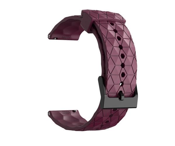 Ремешок силиконовый Structural Rhombus для Samsung Watch 7 20 мм Бордовый