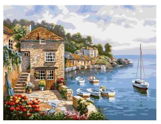 Картина по номерам Josef Otten Морская Город у моря 40х50 см в термопакете (9312EPH_O-mt)