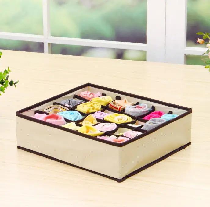 Набір органайзерів для спідньої білизни 4 шт. Бежевий/Коричневий (ОДШ-102-23) - фото 6