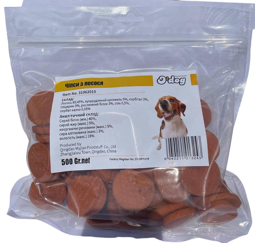 Лакомство для собак O’dog Salmon Circular Chip Круглые чипсы из лосося 500 г