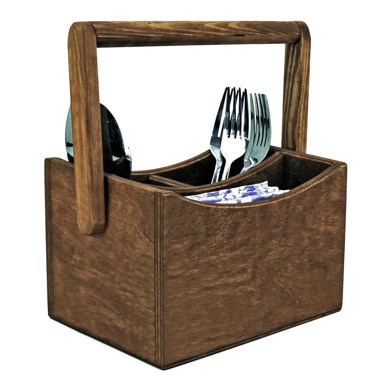 Подставка для столовых приборов из дерева Торно Сепия (Псп-002808)