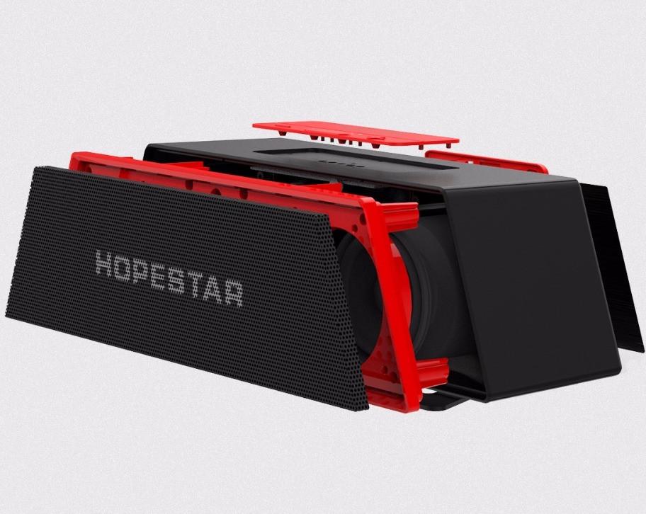 Колонка портативна Hopestar H28 Black/Red (46650) - фото 3