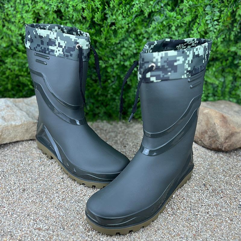 Гумові чоботи чоловічі VS-005014 з утеплювачем 27,5 см p. 43 Зелений (86031443)