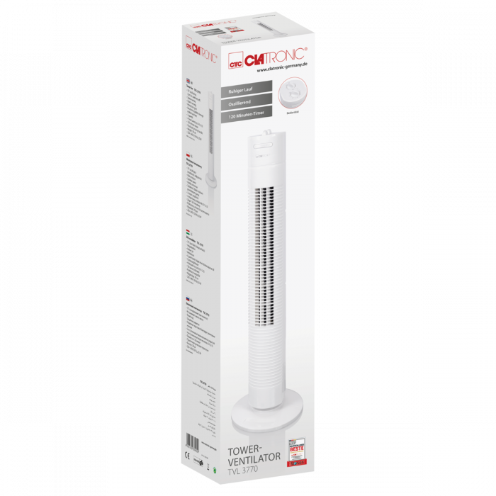 Вентилятор Clatronic TVL 3770 Белый - фото 5 Вентилятор Clatronic TVL 3770 Белый - фото 5