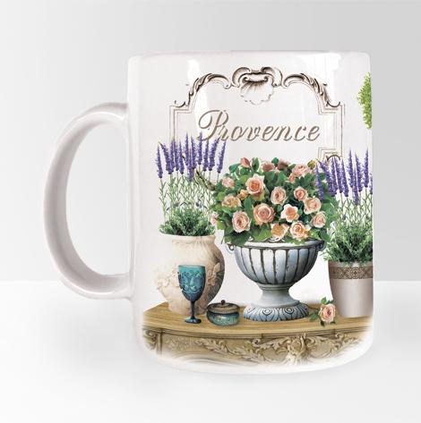 Чашка керамічна Прованс Букет троянд 2 350 мл (прч02п)