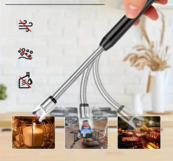 Запальничка електронна екологічна багаторазова для дому/кухні/барбекю/свічок/кемпінгу USB-кабель (1416) - фото 2 Запальничка електронна екологічна багаторазова для дому/кухні/барбекю/свічок/кемпінгу USB-кабель (1416) - фото 2