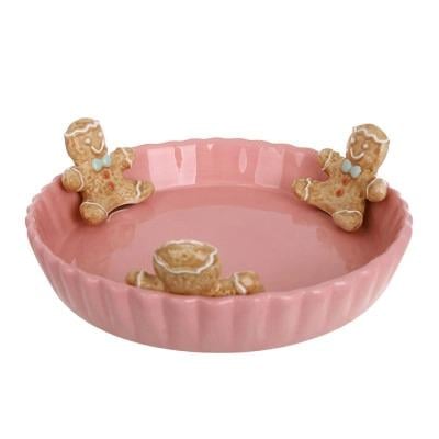 Тарелка керамическая Merry пряник 23 см Розовый (33865) - фото 1 Тарелка керамическая Merry пряник 23 см Розовый (33865) - фото 1