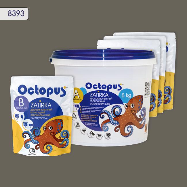 Фуга двокомпонентна епоксидна для плитки і мозаїки Octopus 5 кг 8393 (8393-5)