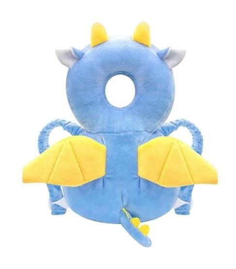 Подушка-рюкзак Дракон для защиты головы и спины малыша 33 см