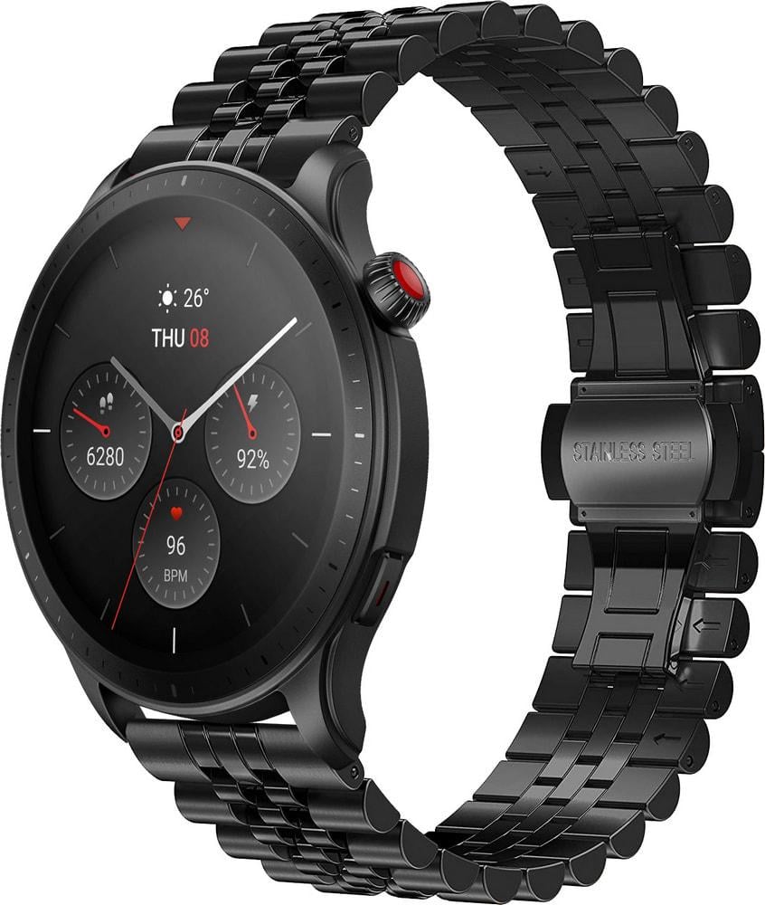 Браслет металлический Stech для Amazfit GTR 4 (22 мм) Black (31089-2B) Браслет металлический Stech для Amazfit GTR 4 (22 мм) Black (31089-2B)