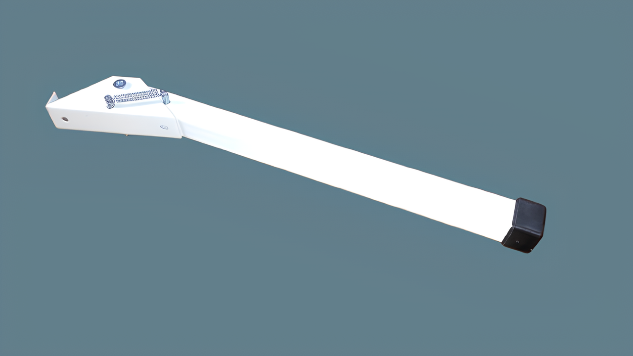 Ніжка-упор для дверей відкидна квадратна підпружинена 250 мм Білий RAL 9016 (37149)