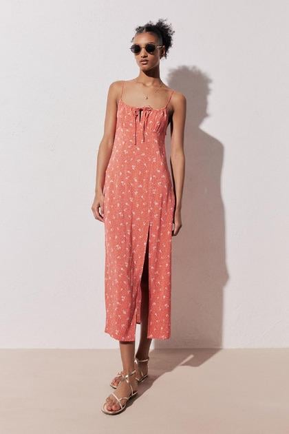 Платье H&M 1224678011 Цветы XS Красный (1111109407713)