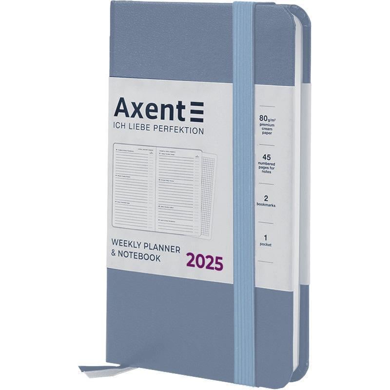 Щотижневик датований 2025 Axent Pocket Strong 90x150 мм 192 стор. Сірий (8508-25-62-A)