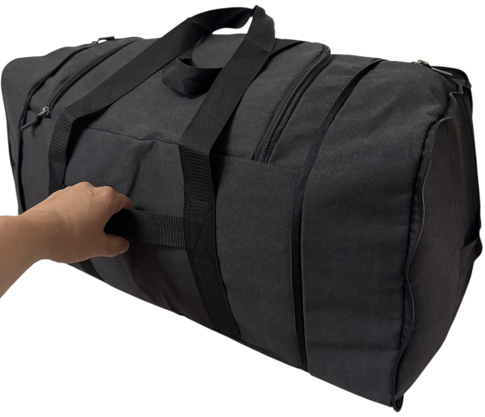 Сумка велика дорожня з кишенею на блискавці 90 л Чорний (3370) - фото 4