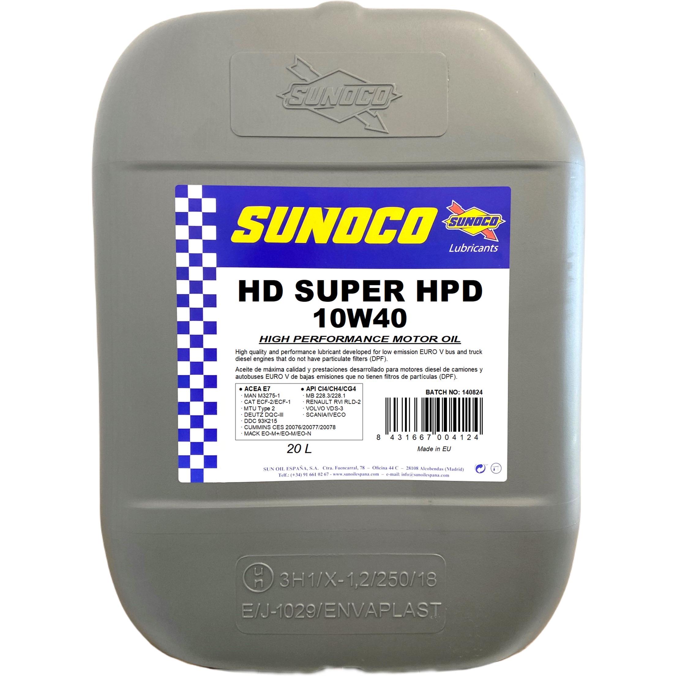 Моторное масло Sunoco Heavy Duty Super HPD 10W-40 20 л (MS05017)