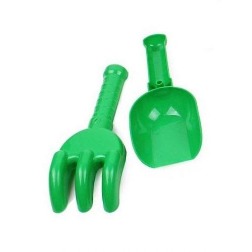 Набор лопатка и грабли ТехноК Зеленый (2865)