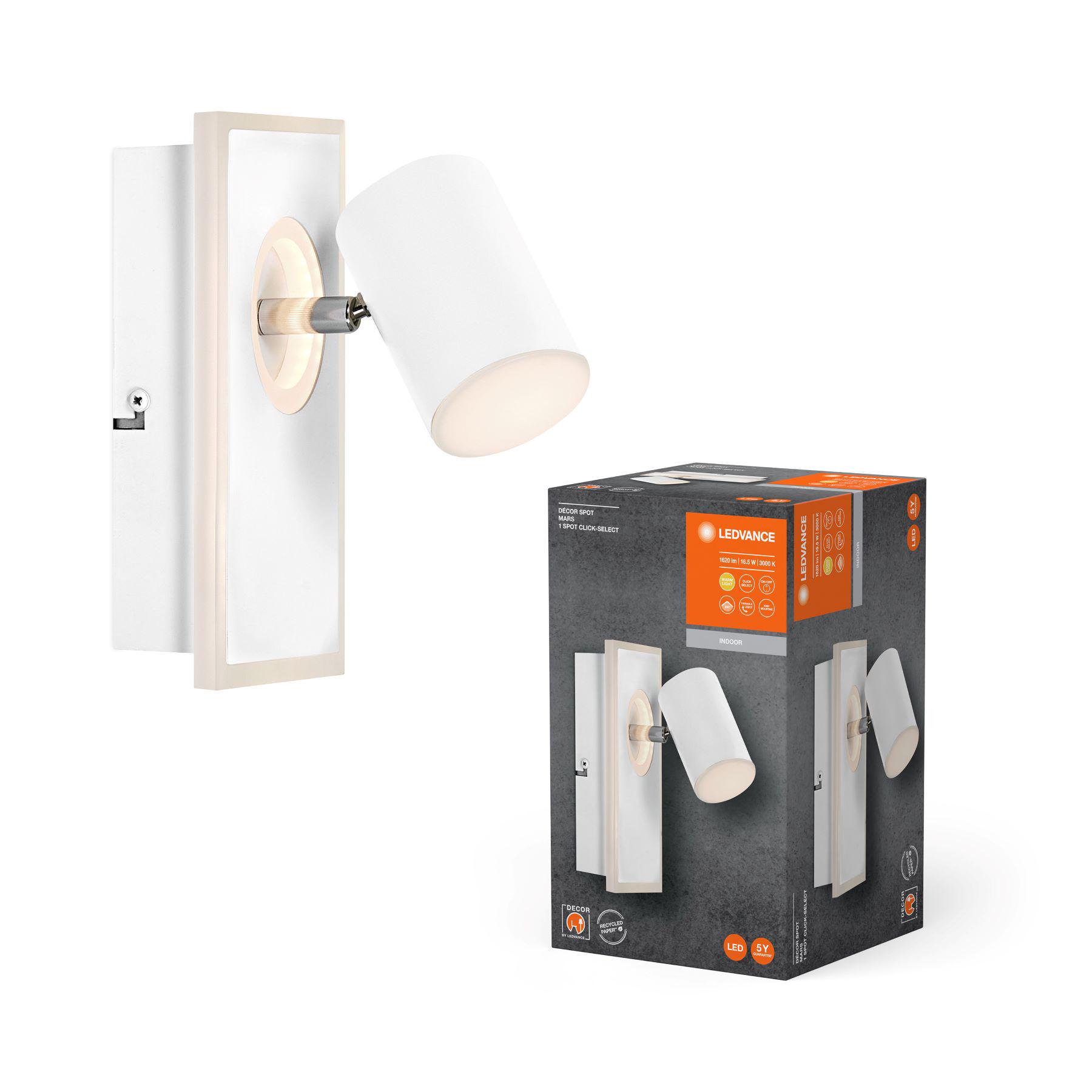 Светильник точечный Ledvance SPOT MARS DECOR 16.5 Вт 3000К 1620Lm 120х130х200 мм Белый (28412405) - фото 4