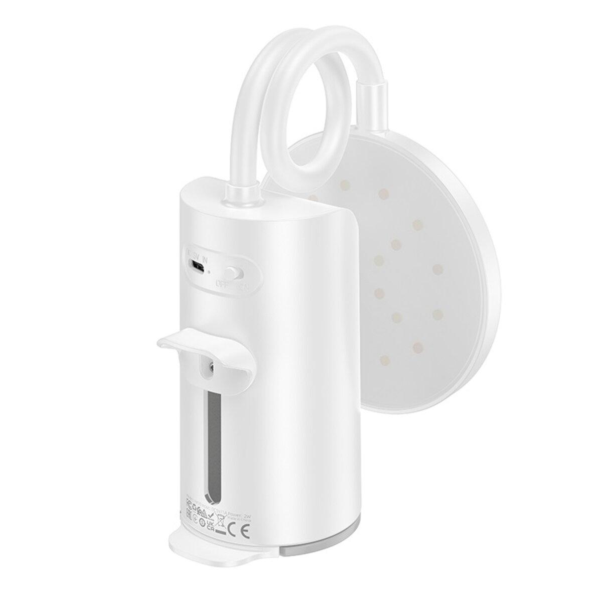 Настільна лампа бездротова Hoco HX10 Clip table lamp на гнучкій ніжці 1200 mAh White (6942007646628) - фото 5 Настільна лампа бездротова Hoco HX10 Clip table lamp на гнучкій ніжці 1200 mAh White (6942007646628) - фото 5