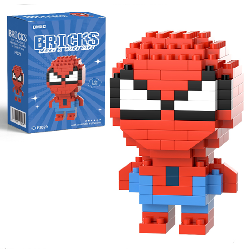 Конструктор фигурка BRICKS пиксели Человек паук 153 деталей (F3029)