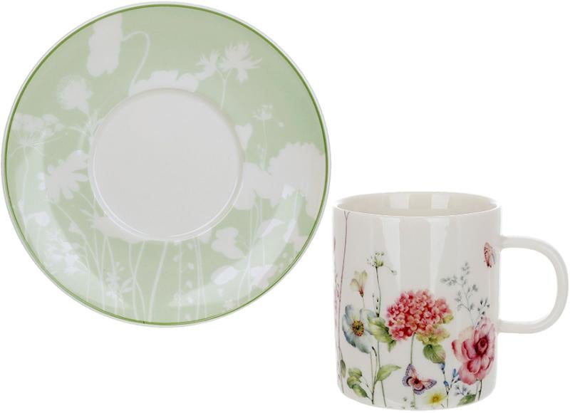 Набор чайно-кофейный Flower Garden с блюдцами 6 шт. 200 мл