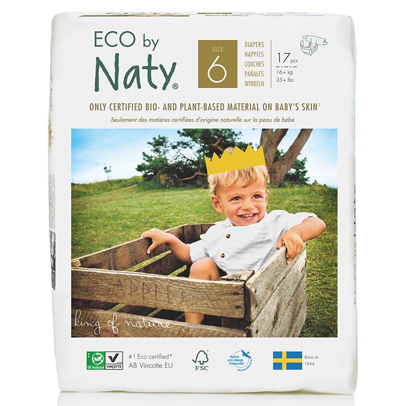 Органические подгузники Eco by Naty, размер 6 17 шт. (178419)