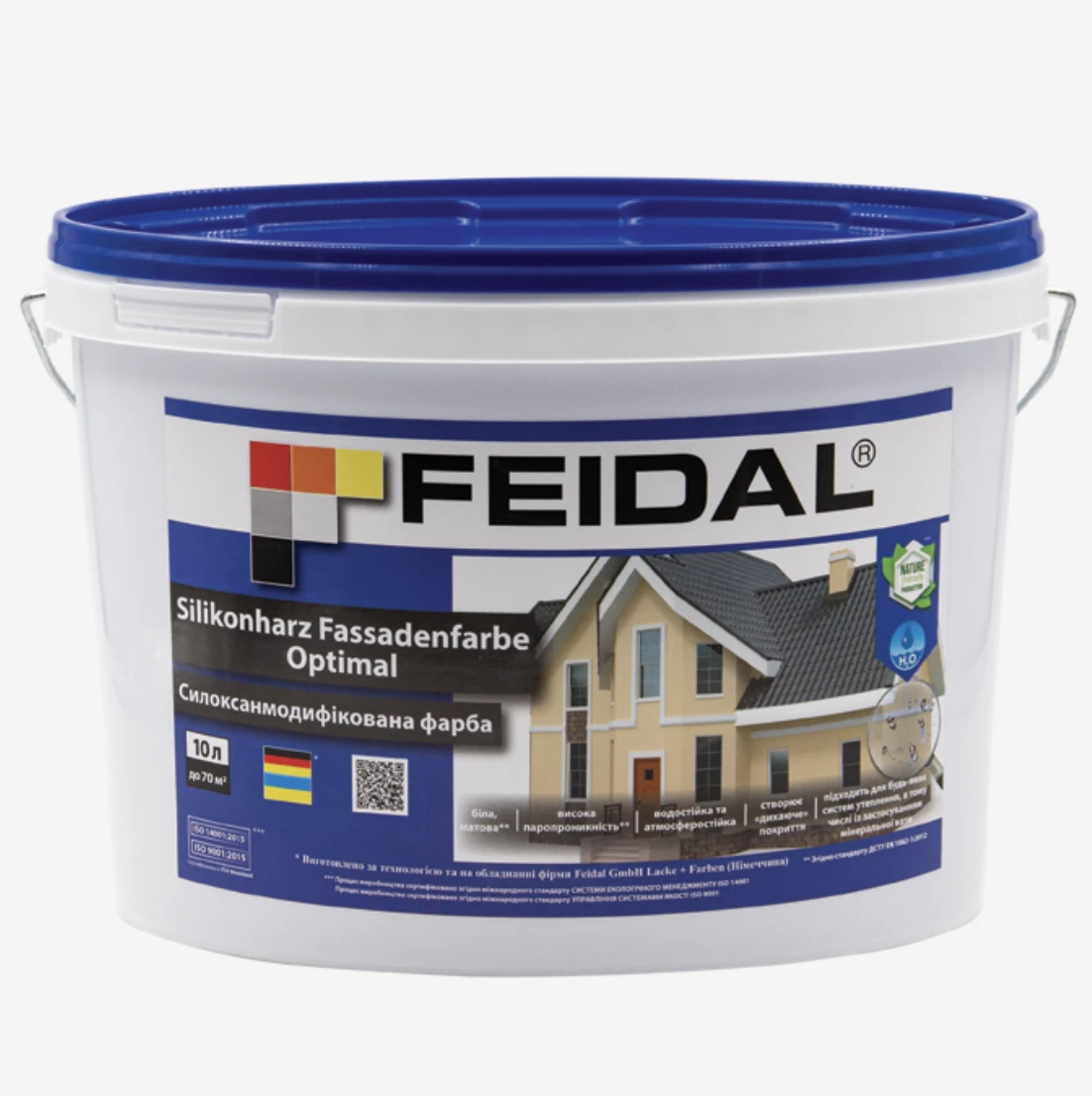 Краска фасадная силоксанмодифицированная Feidal Silikonharz Fassadenfarbe Optimal 10 л (1886454947) Краска фасадная силоксанмодифицированная Feidal Silikonharz Fassadenfarbe Optimal 10 л (1886454947)