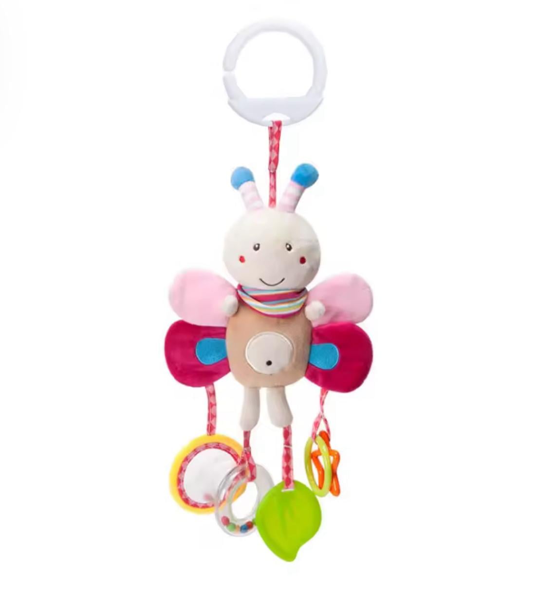 Игрушка подвесная развивающая Бабочка с погремушками и прорезывателями 43 см Игрушка подвесная развивающая Бабочка с погремушками и прорезывателями 43 см
