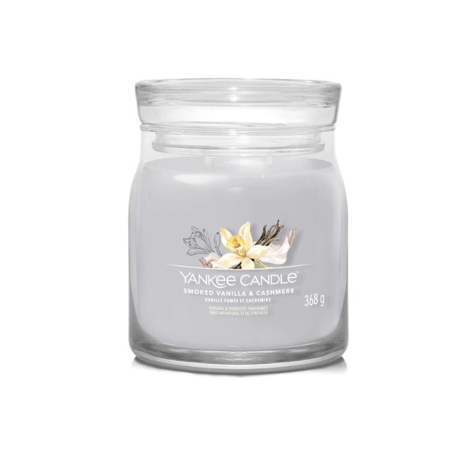 Ароматична свічка Yankee Candle Smoked Vanilla & Cashmere Medium 368 г (5038581129549)