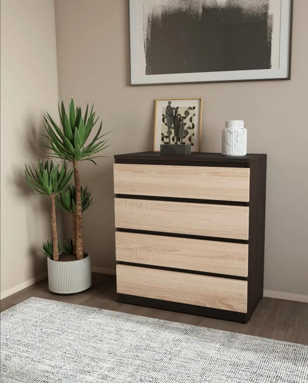 Комод Light 4 ящика Венге/Дуб сонома