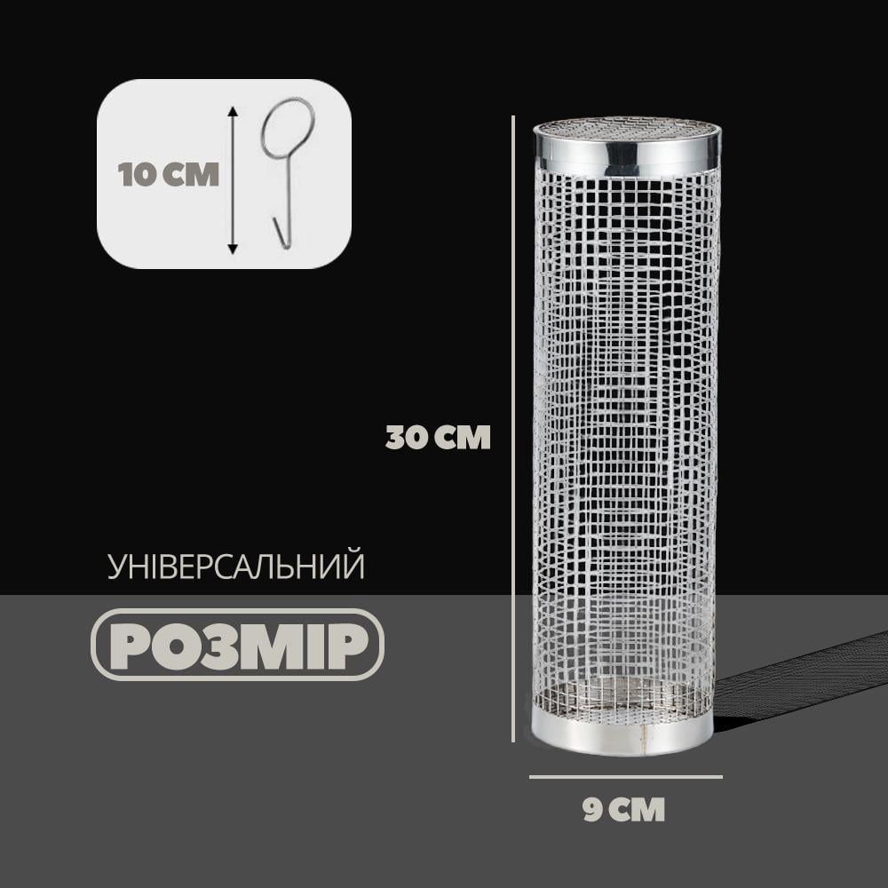 Решетка-сетка для шашлыка/мяса/овощей на гриле/мангал/барбекю 30х9 см (RESGLR-SLV-0868) - фото 5
