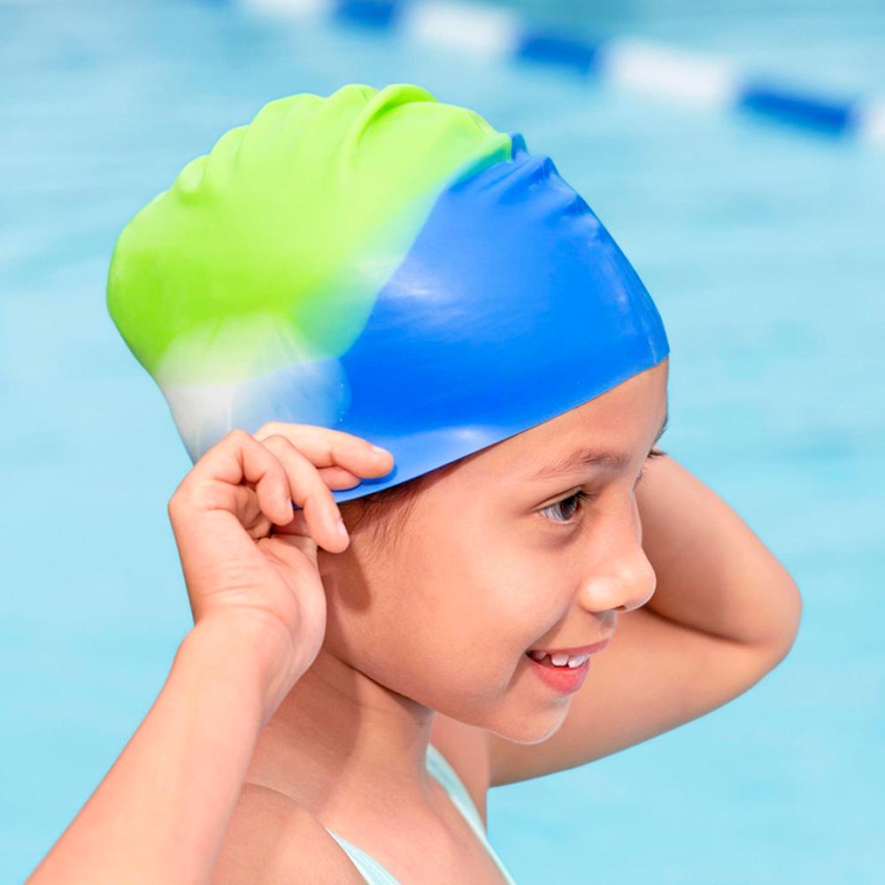 Шапочка для плавания OSPORT силиконовая универсальная Зелено-синий (26049) - фото 2 Шапочка для плавания OSPORT силиконовая универсальная Зелено-синий (26049) - фото 2