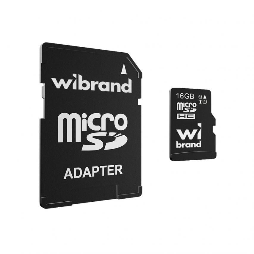 Карта памяти Wibrand MicroSDHC 16GB UHS-I Class 10/SD-адаптер