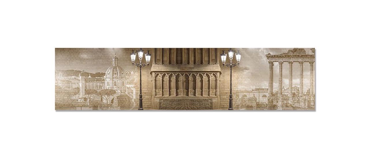 Кухонный фартук Античность из самоклеющейся виниловой пленки 60х250 см Бежевый