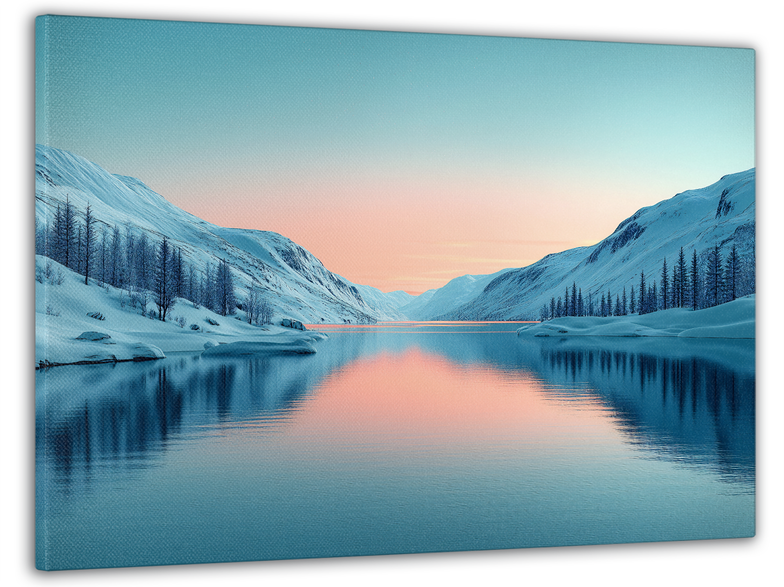 Картина на холсте Mako зимнее озеро 60x100 см (MK10537)