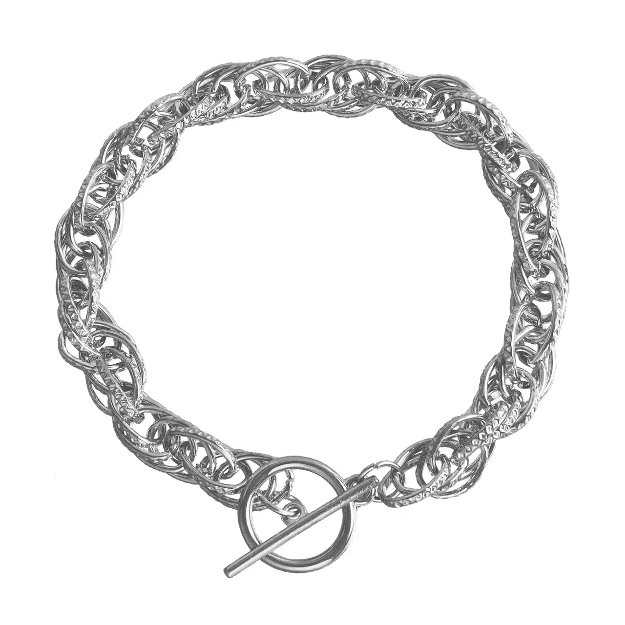 Браслет на руку ланцюжок плетений Сріблястий (70322) Браслет на руку ланцюжок плетений Сріблястий (70322)