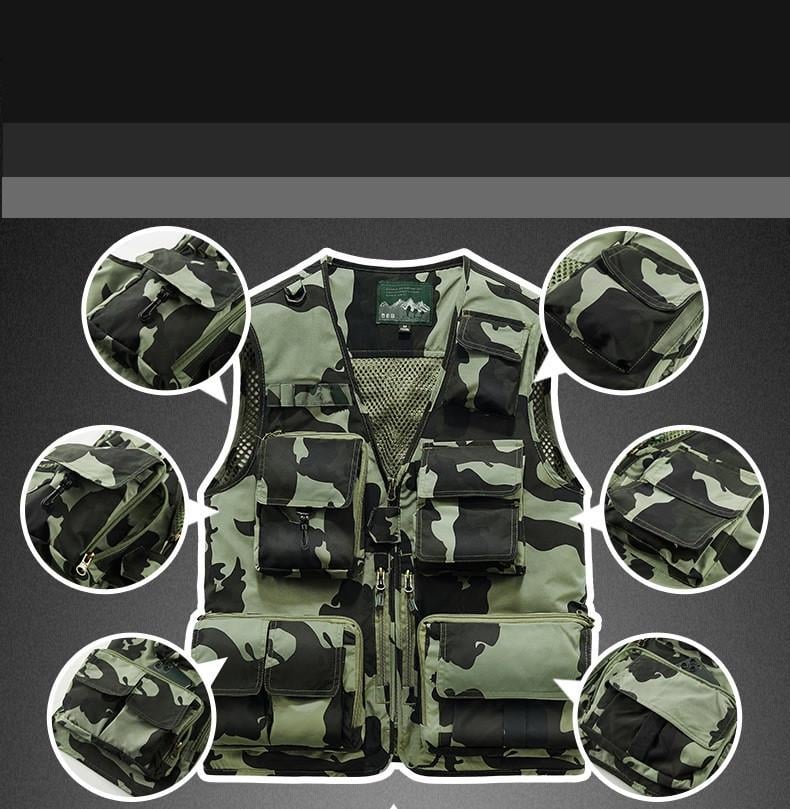 Жилет JP для охоты/рыбалки/туристов/фотографов 2XL Камуфляж (04481) - фото 4