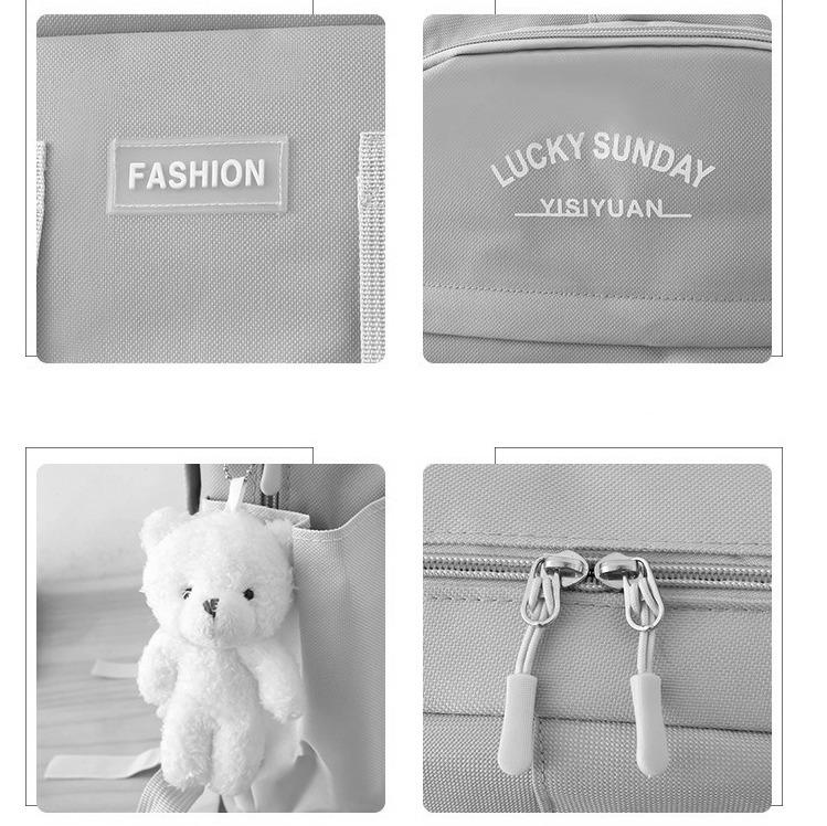 Рюкзак школьный LUCKY SUNDAY 5в1 подростковый для девочки 5-11 класс сумка-шоппер/клатч/пенал Фиолетовый (28110603) - фото 3 Рюкзак школьный LUCKY SUNDAY 5в1 подростковый для девочки 5-11 класс сумка-шоппер/клатч/пенал Фиолетовый (28110603) - фото 3